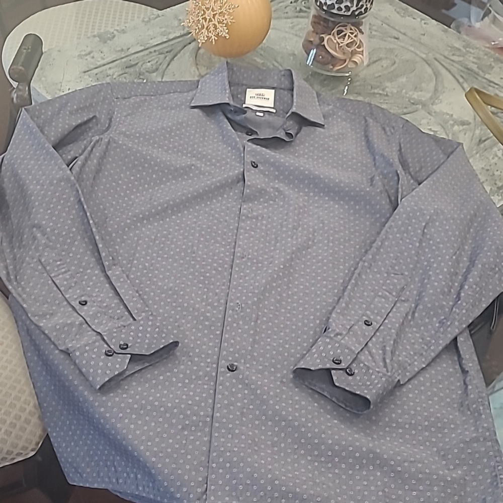 BEN SHERMAN MEN'S GRAY DRESS or CASUAL SHIRT LARGE